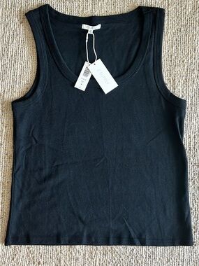 Z Supply Black Elin Rib Tank Medium